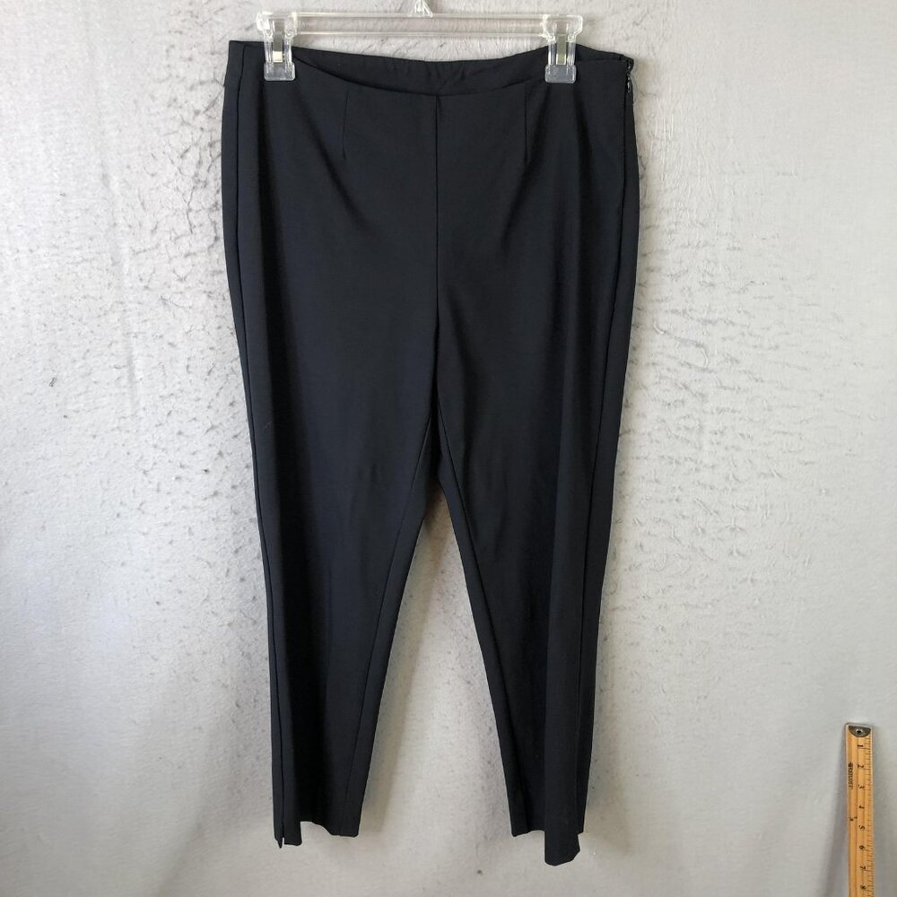 Nina McLemore Pants Womens 30 Black Ankle Tapered Leg Zip Side Dressy Office